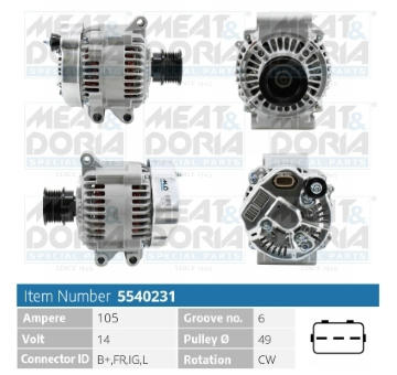 Alternátor MEAT & DORIA 5540231