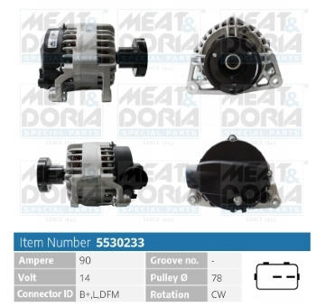 Alternátor MEAT & DORIA 5530233