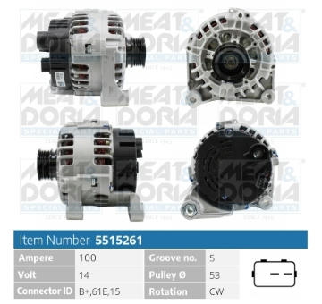 Alternátor MEAT & DORIA 5515261