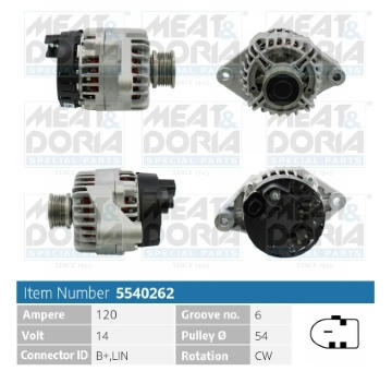 Alternátor MEAT & DORIA 5540262