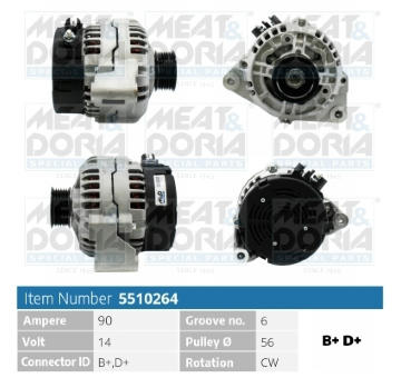 Alternátor MEAT & DORIA 5510264