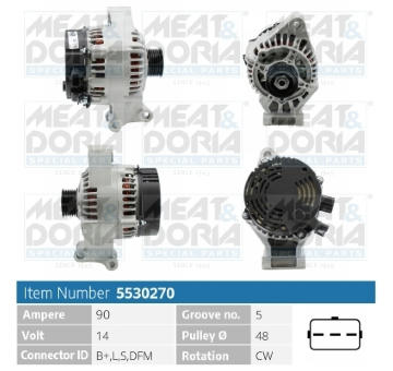 Alternátor MEAT & DORIA 5530270