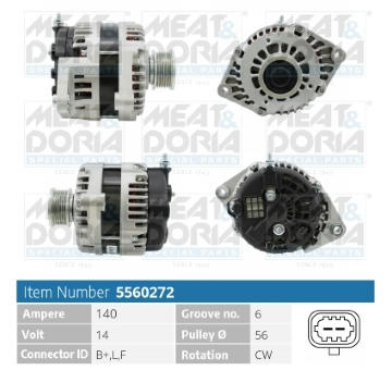 Alternátor MEAT & DORIA 5560272