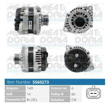 Alternátor MEAT & DORIA 5560273