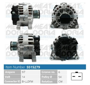 Alternátor MEAT & DORIA 5515279