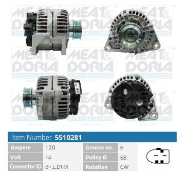 Alternátor MEAT & DORIA 5510281
