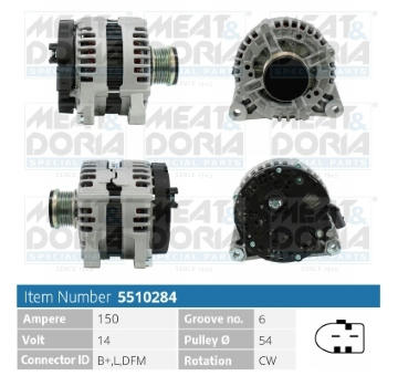 Alternátor MEAT & DORIA 5510284