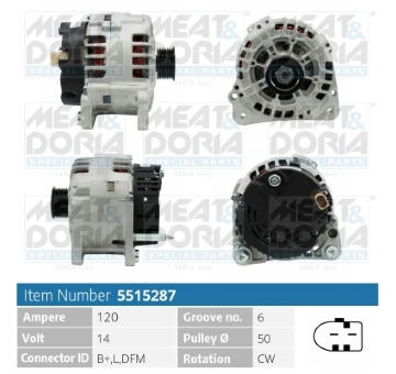 Alternátor MEAT & DORIA 5515287