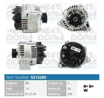 Alternátor MEAT & DORIA 5515289