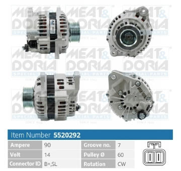 Alternátor MEAT & DORIA 5520292