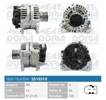Alternátor MEAT & DORIA 5510310