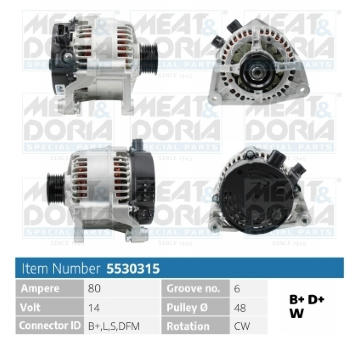 Alternátor MEAT & DORIA 5530315