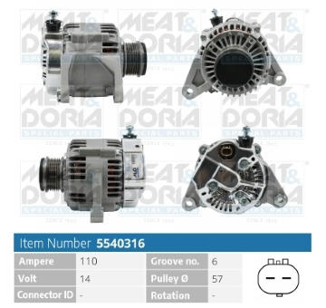 Alternátor MEAT & DORIA 5540316
