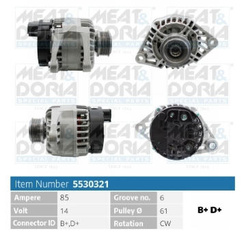 Alternátor MEAT & DORIA 5530321