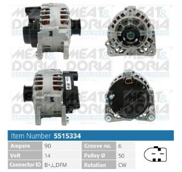 Alternátor MEAT & DORIA 5515334