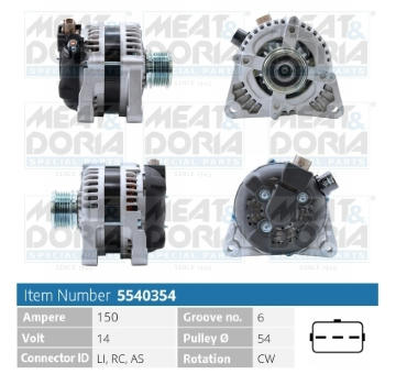 Alternátor MEAT & DORIA 5540354
