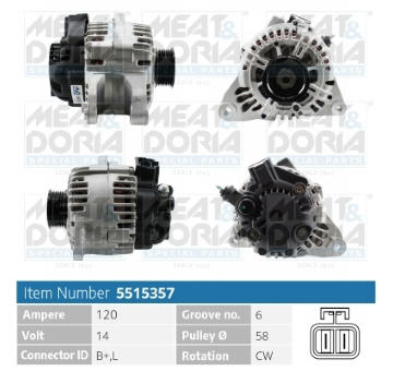 Alternátor MEAT & DORIA 5515357