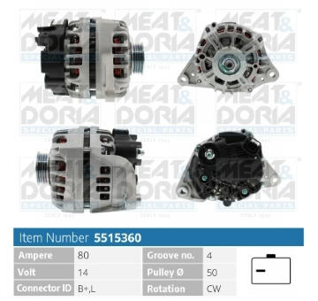 Alternátor MEAT & DORIA 5515360