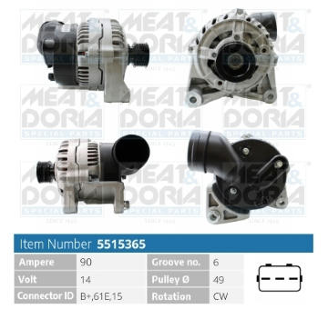 Alternátor MEAT & DORIA 5515365