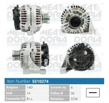 Alternátor MEAT & DORIA 5510374