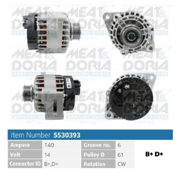 Alternátor MEAT & DORIA 5530393