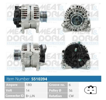 Alternátor MEAT & DORIA 5510394