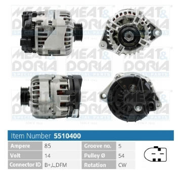 Alternátor MEAT & DORIA 5510400