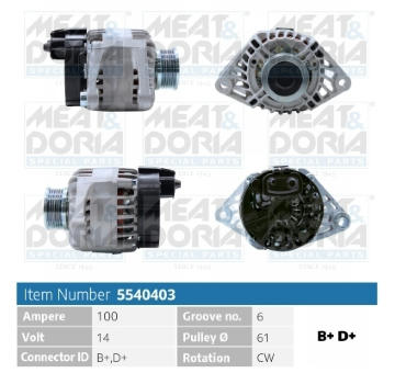 Alternátor MEAT & DORIA 5540403