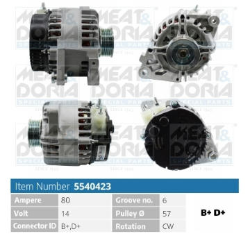 Alternátor MEAT & DORIA 5540423