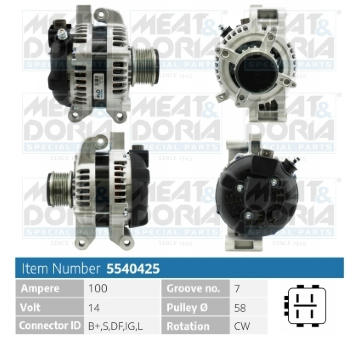 Alternátor MEAT & DORIA 5540425