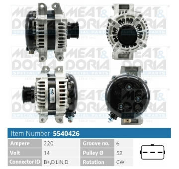Alternátor MEAT & DORIA 5540426