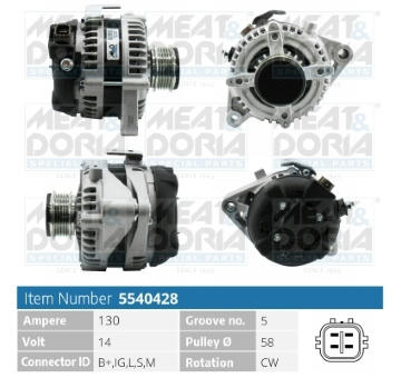 Alternátor MEAT & DORIA 5540428