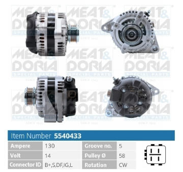 Alternátor MEAT & DORIA 5540433