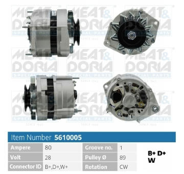 Alternátor MEAT & DORIA 5610005