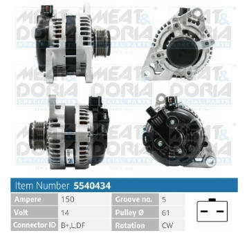 Alternátor MEAT & DORIA 5540434