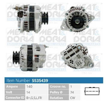 Alternátor MEAT & DORIA 5535439
