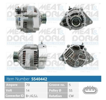 Alternátor MEAT & DORIA 5540442