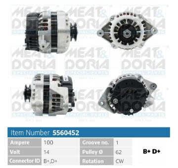 Alternátor MEAT & DORIA 5560452