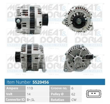 Alternátor MEAT & DORIA 5520456