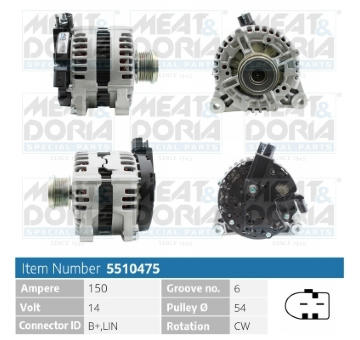 Alternátor MEAT & DORIA 5510475
