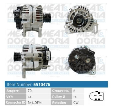 Alternátor MEAT & DORIA 5510476