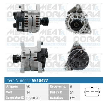Alternátor MEAT & DORIA 5510477