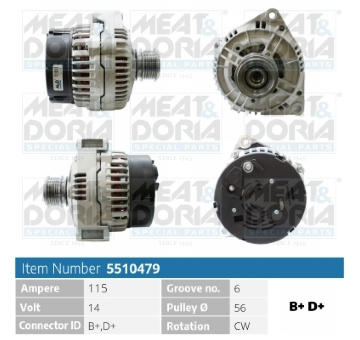 Alternátor MEAT & DORIA 5510479