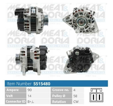 Alternátor MEAT & DORIA 5515480