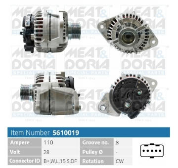 Alternátor MEAT & DORIA 5610019