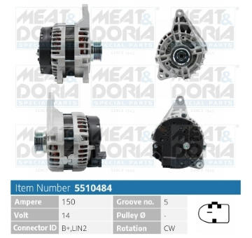 Alternátor MEAT & DORIA 5510484