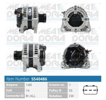 Alternátor MEAT & DORIA 5540486