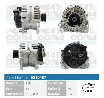Alternátor MEAT & DORIA 5510487
