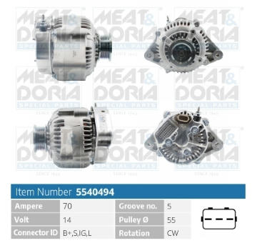 Alternátor MEAT & DORIA 5540494