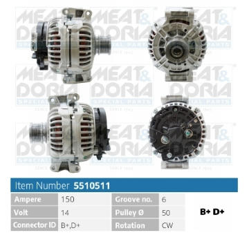 Alternátor MEAT & DORIA 5510511